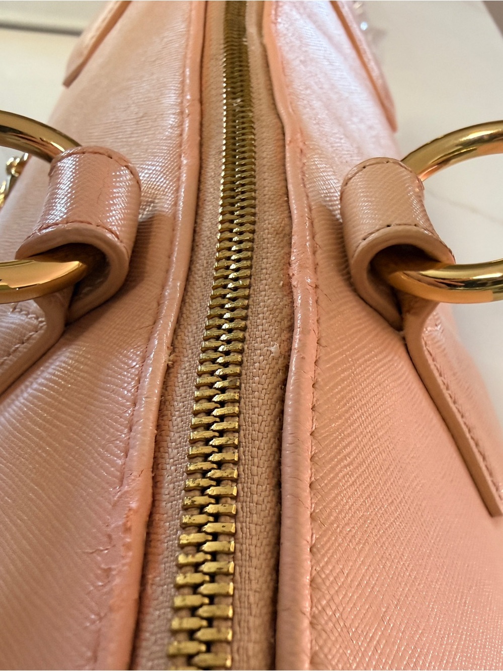 Vivienne Westwood Anglomania Blush Pink Leather Tote  **damaged/peeling -READ - Picture 8 of 16
